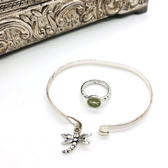 Vintage Dragonfly Bracelet & Ring - Picture 4 of 9